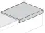 CHARME DELUXE Invisible White Scalino Destro 33x160/Ш.Д. Инвизибл Уайт Ступень Угловая Правая 33х160
